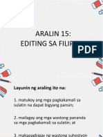 Aralin 15: Editing Sa Filipino