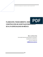 Planeacion, Financiamiento, Diseno y Construccion de Hospitales Regionales de Alta Especialidad en Mexico