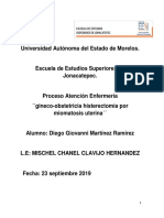 Cuidados Enfermería Histerectomía Miomatosis