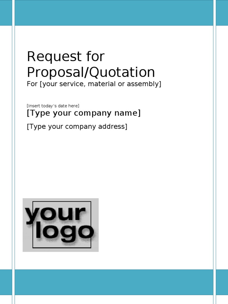 RFP RFQ Template Request For Proposal Specification (Technical
