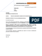 CARTA Solicitando Cambio de Jefe de Mantenimineto