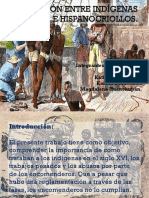 La Relación Entre Indígenas e Hispanocriollos, Trabajo de Historia