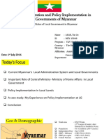 Local Administration System and Local Governments