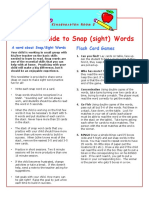 Parents Guide To Snap Words