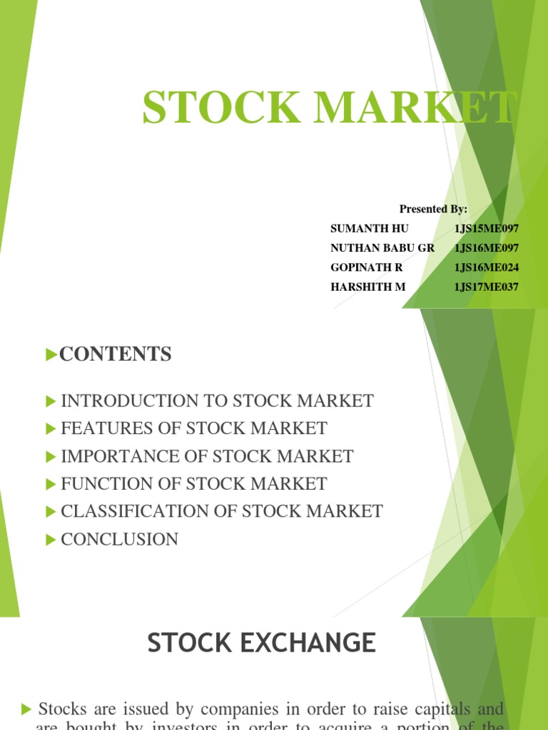 Stock Market | PDF | Stockbroker | Stock Market