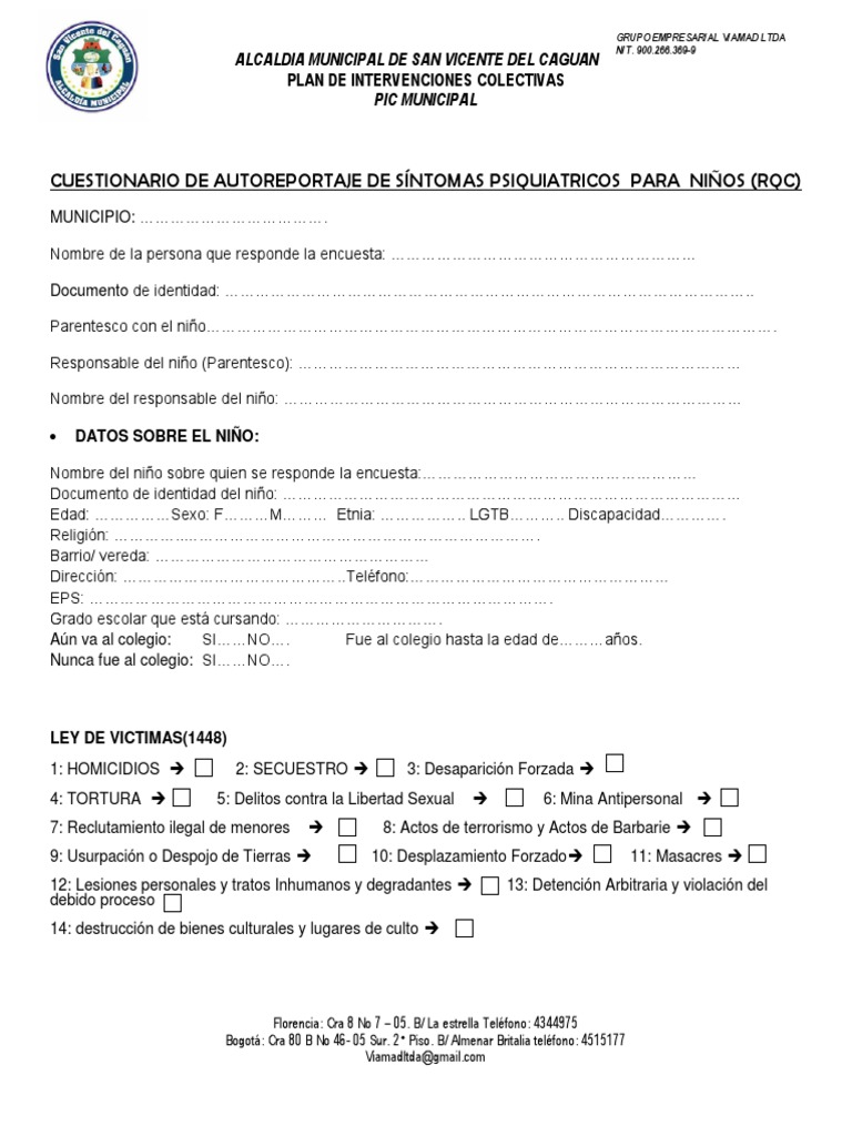 RQC y SRQ | PDF | Bienestar | Medicina