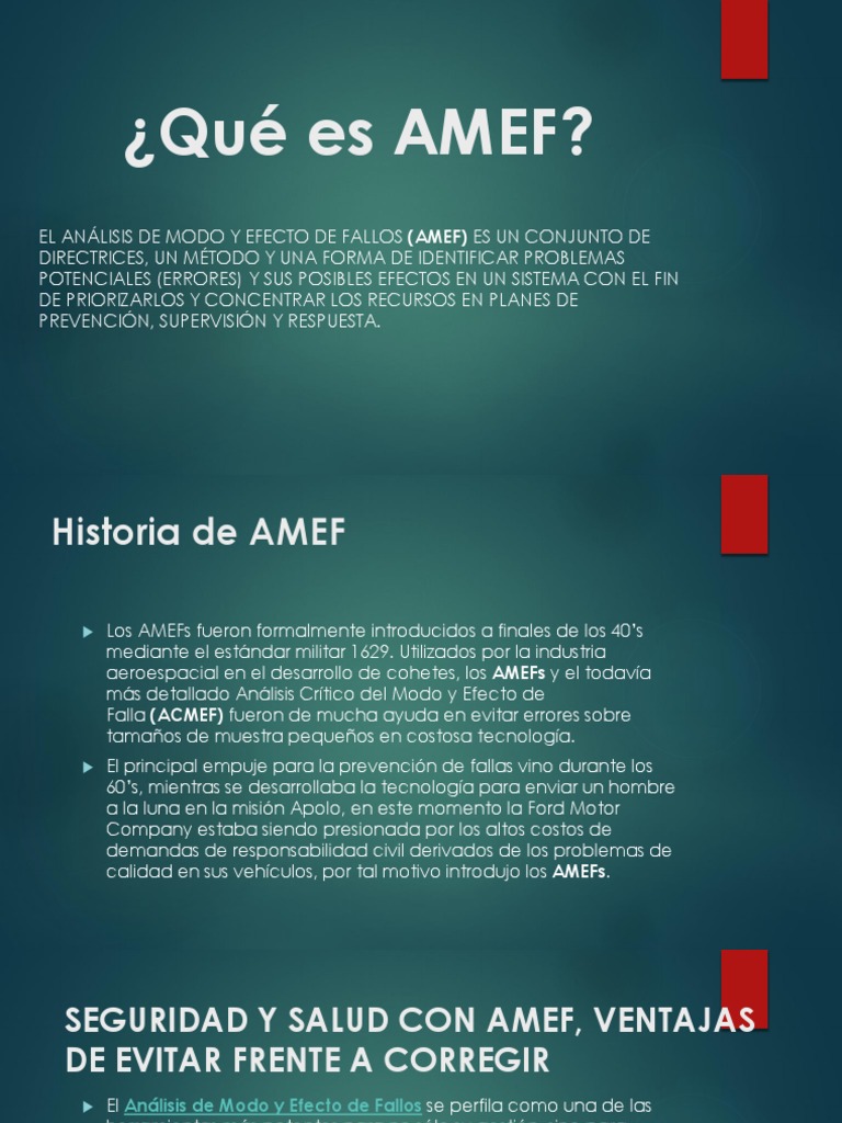AMEF | PDF | Riesgo | Ingeniería de confiabilidad