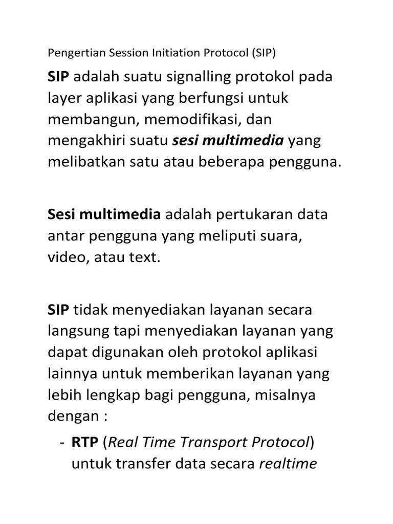 Pengertian dan Fungsi SIP | PDF