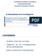 Antecedentes de la Investigación