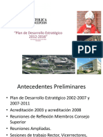 Plan de Desarrollo Estratégico 2012-2016 Universidad Católica de La Santísima Concepción