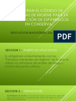 Aprueban El Código de Practicas de Higiene para