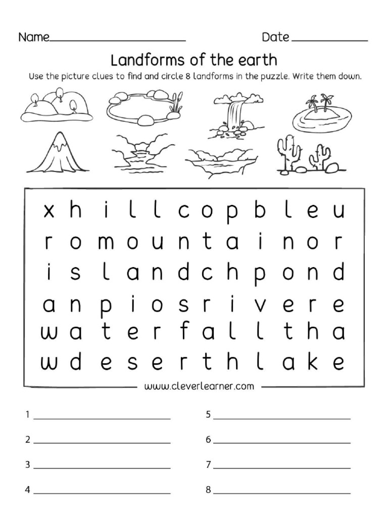 landform-printable-worksheets-for-preschools-and-kindergarten-3d