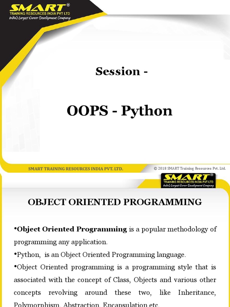 OOPS Python | PDF | Method (Computer Programming) | Inheritance (Object ...