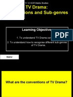 TV Drama: Conventions and Sub-Genres: Learning Objectives