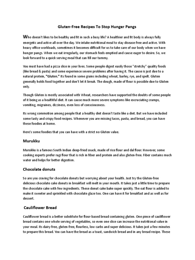 Gluten Free Recipe | PDF | Gluten Free Diet | Breads