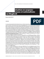 La Décolonisation en Suspens Etats Nationaux Et Nationalisme Au Maghreb PDF