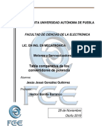 Tabla Comparativa de Los Convertidores de Potencia