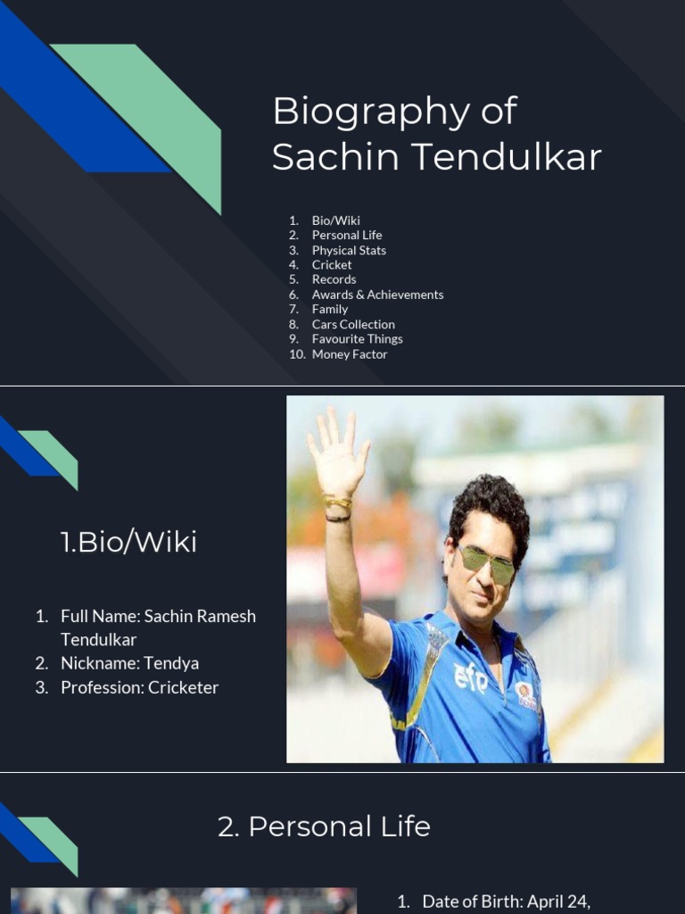 SACHIN TENDULKAR BIOGRAPHY IN PDF visual data 4
