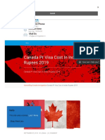 Canada PR Visa Cost in Indian Rupees 2019