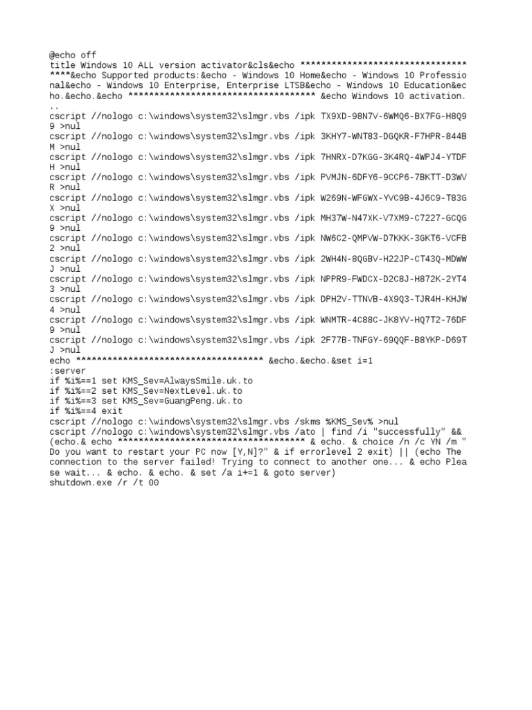 Windows 10 Activator