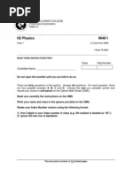 MJC 2010 H2 Physics Prelim Paper 1