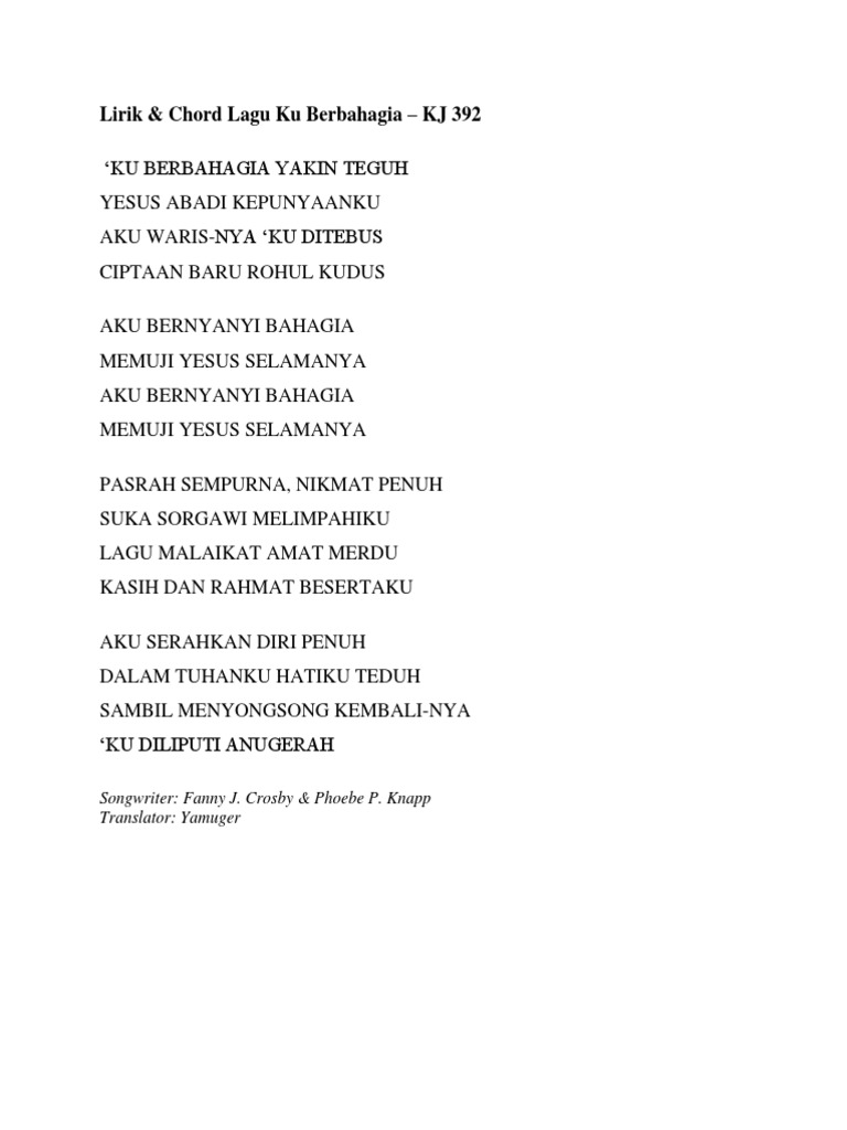 Lirik Lagu Koor Pdf