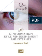 L'Information Et Le Renseigneme - Ifrah Laurence