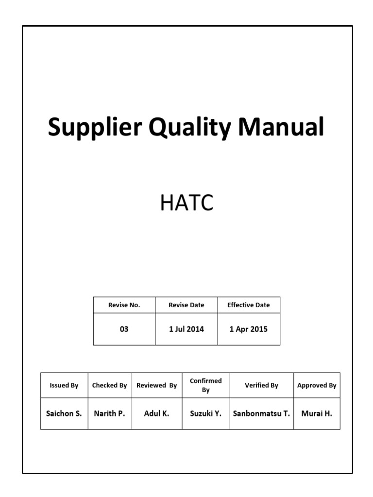 Sqm Pdf Quality Assurance Specification Technical Standard