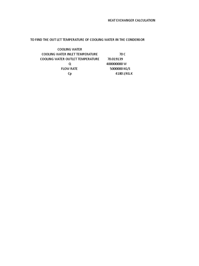 NTU Method Heat Exchanger Calculation | PDF