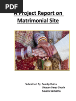 A Project Report On Matrimonial Site