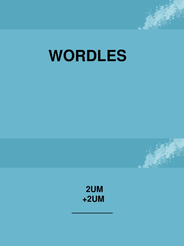 Wordle Examples and Answers | PDF