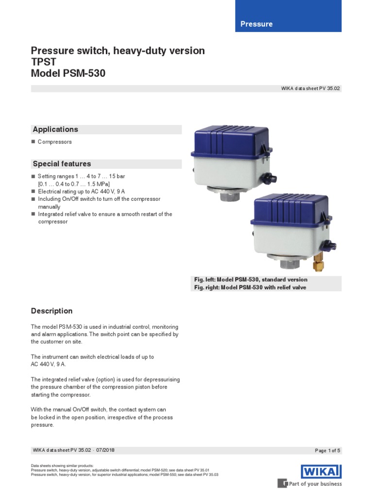 Switzer Pres Switch PDF Switch Power Supply