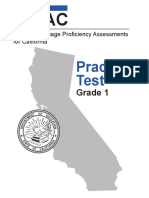 ELPAC Grade 1 Practice Test 2018