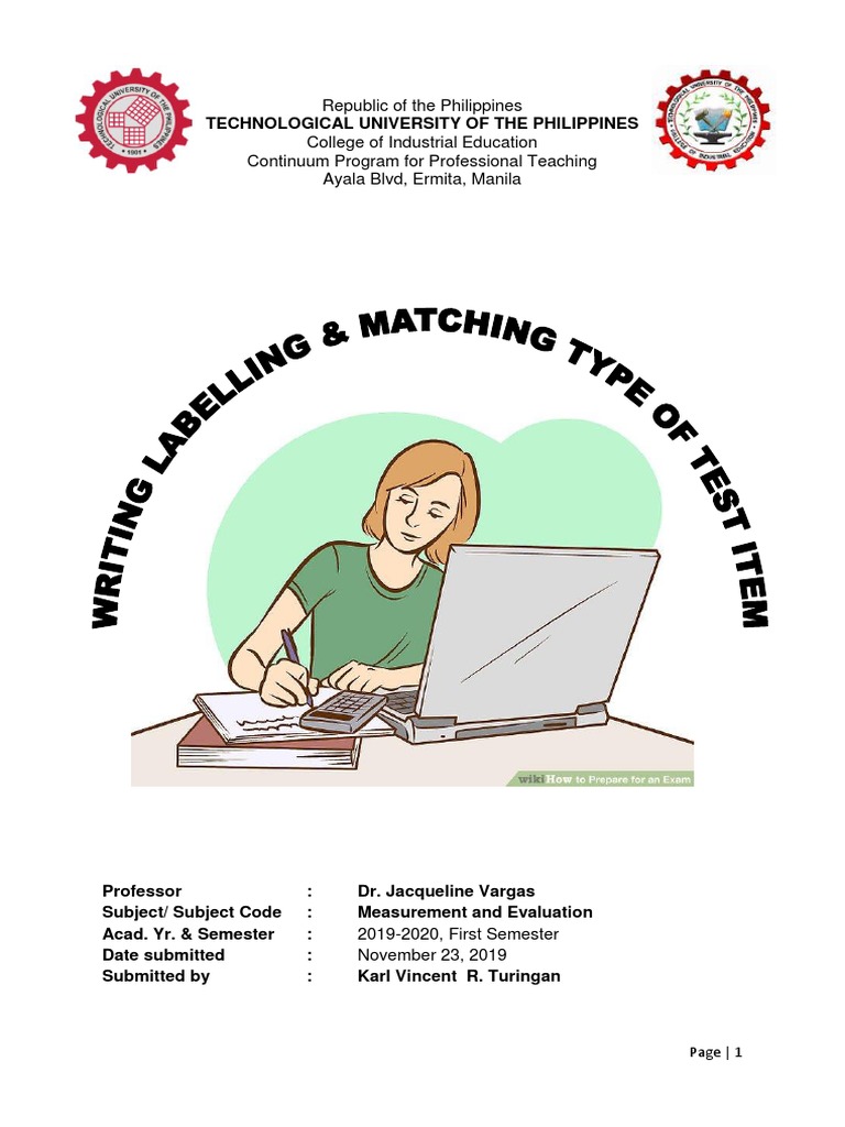 Labeling and Matching Test Guidelines | PDF | Cognition | Cognitive Science