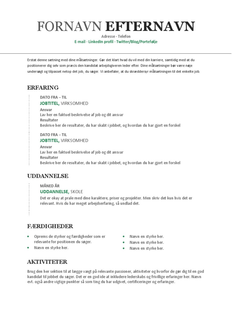 CV - Kronologisk | PDF