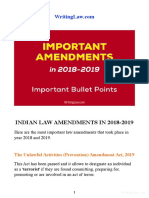 7 Important Amendments in 2018 and 2019