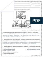 Atividade de Portugues Substantivos 2º Ano Do Ensino Medio Respostas