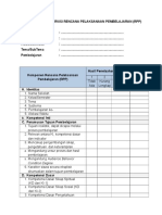 Instrumen Supervisi RPP - Praktek