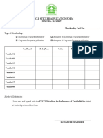 VVCCI Vehicle Sticker Application Form