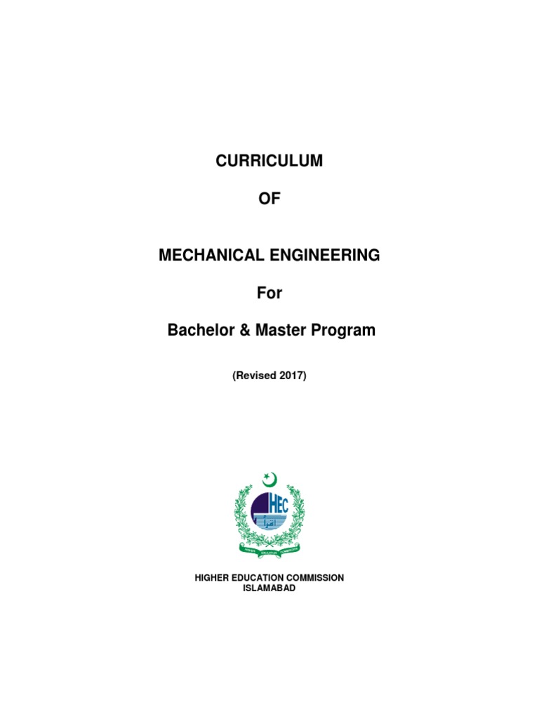 BSC Mechanical Engineering UET Taxila Course Outline | PDF | Fluid ...