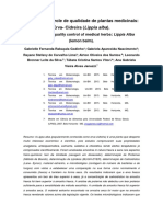 Análise e Controle de Qualidade de Plantas Medicinais: Erva - Cidreira (Lippia Alba) .