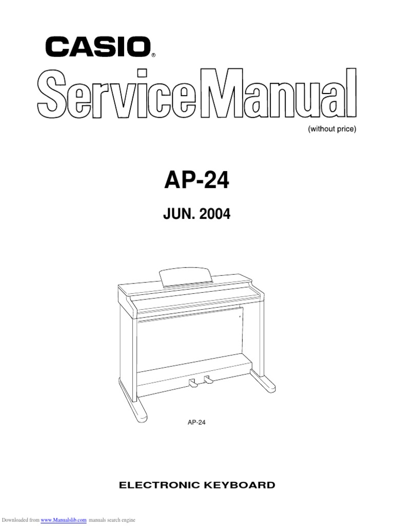 Enorme temblor cortina Casio AP-24 Service Manual | PDF | Electrical Connector | Piano
