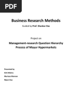 Business Research Methods Assignment - Mayur Hypermarket