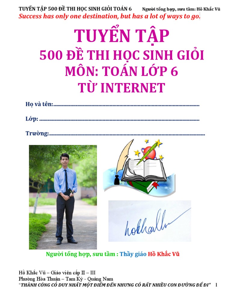 Tuyển Tập 500 Đề Học Sinh Giỏi Toán 6 | PDF
