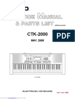 Casio CTK-2000 Service Manual and Parts List