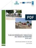 Plan de prevención y reducción de riesgos de desastres 2021, Municipalidad Distrital de Cura Mori 
