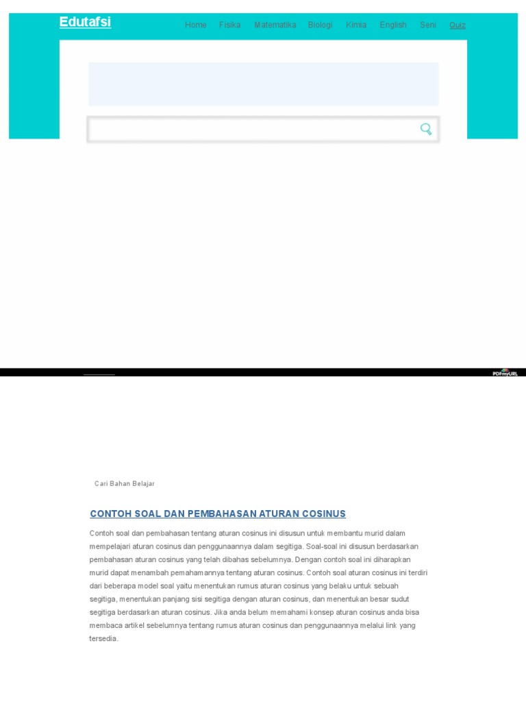 Contoh Soal Aturan Sinus Dan Cosinus Beserta Jawabannya Pdf – Berbagai