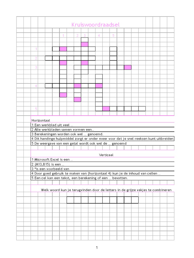 Kruiswoordraadsel PDF | PDF