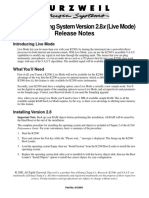 Kurzweil Live Mode User Manual