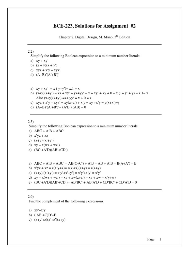 Assignment2 Solution 3rd Edition Pdf Numbers Teaching Mathematics